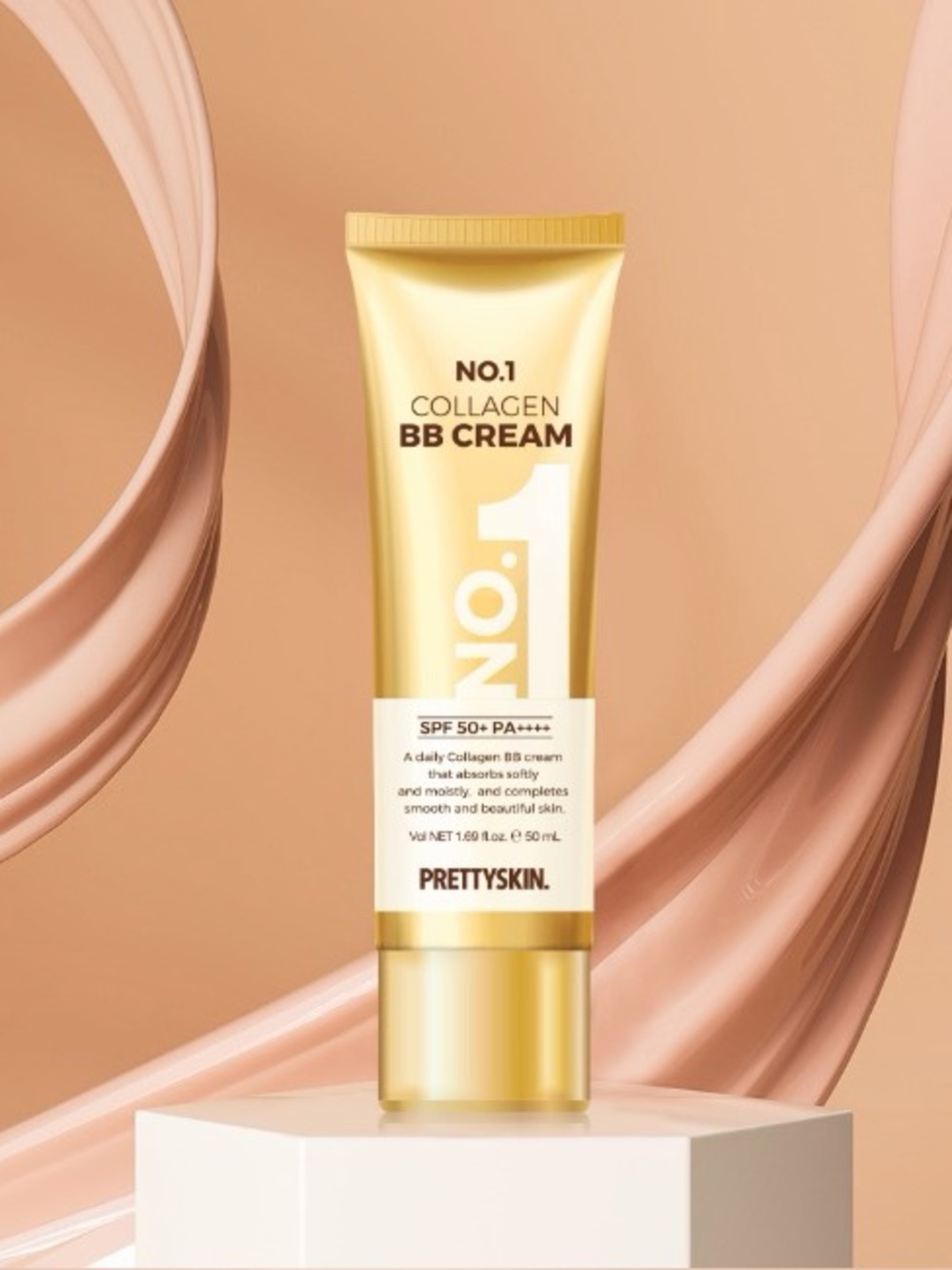 PRETTYSKIN No.1 Collagen BB Cream SPF 50+ PA++++ – Korean Beauty Glow Cream 50mL - Picture 7 of 8